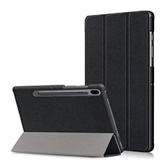 Leather Case Stands Flip Cover L02 Holder for Samsung Galaxy Tab S6 10.5 SM-T860 Black