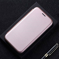 Leather Case Stands Flip Cover L02 Holder for Sharp AQUOS Sense4 Plus Rose Gold