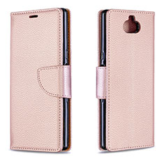 Leather Case Stands Flip Cover L02 Holder for Sony Xperia XA3 Ultra Rose Gold