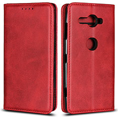 Leather Case Stands Flip Cover L02 Holder for Sony Xperia XZ2 Compact Red