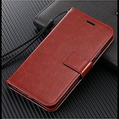Leather Case Stands Flip Cover L02 Holder for Vivo S1 Pro Brown