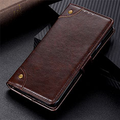 Leather Case Stands Flip Cover L02 Holder for Vivo Y11s Brown