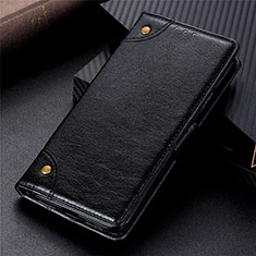 Leather Case Stands Flip Cover L02 Holder for Vivo Y20 Black