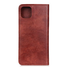 Leather Case Stands Flip Cover L02 Holder for Xiaomi Mi 10 Lite Brown