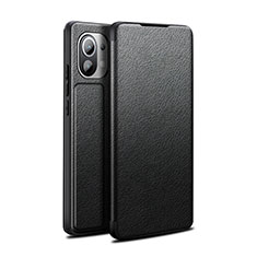 Leather Case Stands Flip Cover L02 Holder for Xiaomi Mi 11 5G Black