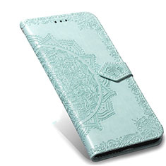 Leather Case Stands Flip Cover L02 Holder for Xiaomi Mi Note 10 Lite Green