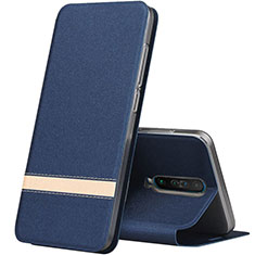 Leather Case Stands Flip Cover L02 Holder for Xiaomi Poco X2 Blue