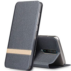Leather Case Stands Flip Cover L02 Holder for Xiaomi Poco X2 Gray