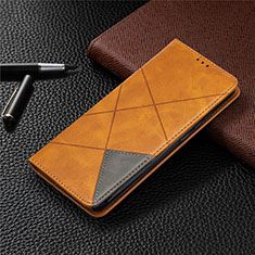 Leather Case Stands Flip Cover L02 Holder for Xiaomi Redmi 10A 4G Orange