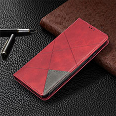 Leather Case Stands Flip Cover L02 Holder for Xiaomi Redmi 10A 4G Red