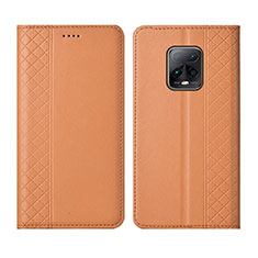 Leather Case Stands Flip Cover L02 Holder for Xiaomi Redmi 10X 5G Orange