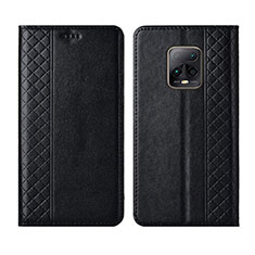 Leather Case Stands Flip Cover L02 Holder for Xiaomi Redmi 10X Pro 5G Black