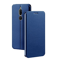 Leather Case Stands Flip Cover L02 Holder for Xiaomi Redmi 8 Blue