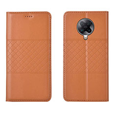 Leather Case Stands Flip Cover L02 Holder for Xiaomi Redmi K30 Pro 5G Orange