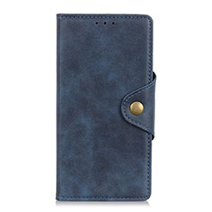 Leather Case Stands Flip Cover L02 Holder for Xiaomi Redmi Note 9S Blue