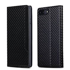 Leather Case Stands Flip Cover L03 for Apple iPhone 8 Plus Black