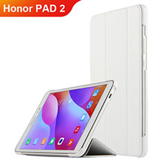 Leather Case Stands Flip Cover L03 for Huawei Honor Pad 2 White