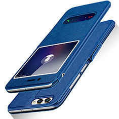 Leather Case Stands Flip Cover L03 for Huawei Honor View 10 Blue