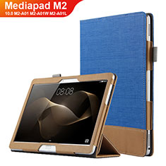 Leather Case Stands Flip Cover L03 for Huawei MediaPad M2 10.0 M2-A01 M2-A01W M2-A01L Blue