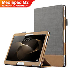 Leather Case Stands Flip Cover L03 for Huawei MediaPad M2 10.0 M2-A01 M2-A01W M2-A01L Gray