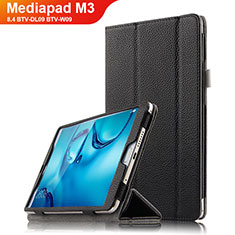 Leather Case Stands Flip Cover L03 for Huawei Mediapad M3 8.4 BTV-DL09 BTV-W09 Black