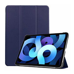 Leather Case Stands Flip Cover L03 Holder for Apple iPad Air 5 10.9 (2022) Navy Blue