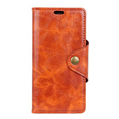 Leather Case Stands Flip Cover L03 Holder for Asus Zenfone 5 Lite ZC600KL Orange