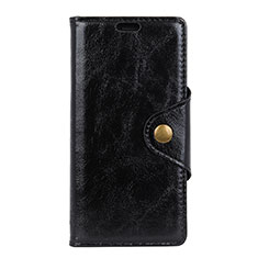 Leather Case Stands Flip Cover L03 Holder for Asus ZenFone Live L1 ZA550KL Black