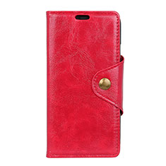 Leather Case Stands Flip Cover L03 Holder for Asus ZenFone Live L1 ZA550KL Red