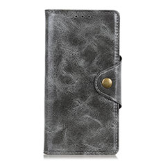 Leather Case Stands Flip Cover L03 Holder for BQ Vsmart Active 1 Gray