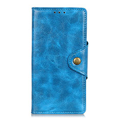 Leather Case Stands Flip Cover L03 Holder for BQ Vsmart joy 1 Plus Blue