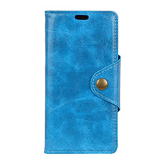 Leather Case Stands Flip Cover L03 Holder for Doogee X70 Blue