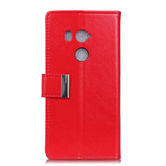 Leather Case Stands Flip Cover L03 Holder for HTC U11 Eyes Red