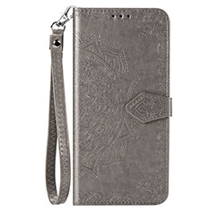 Leather Case Stands Flip Cover L03 Holder for Huawei Enjoy 10 Gray