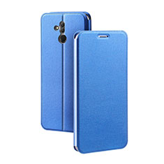 Leather Case Stands Flip Cover L03 Holder for Huawei Mate 20 Lite Blue