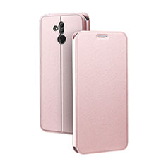 Leather Case Stands Flip Cover L03 Holder for Huawei Mate 20 Lite Rose Gold