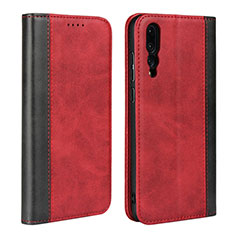 Leather Case Stands Flip Cover L03 Holder for Huawei P20 Pro Red
