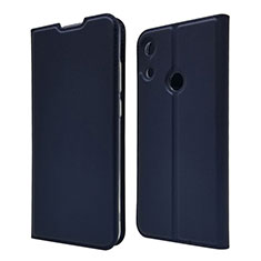 Leather Case Stands Flip Cover L03 Holder for Huawei Y6 (2019) Blue
