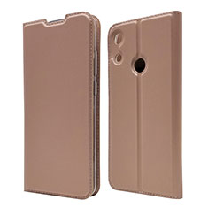 Leather Case Stands Flip Cover L03 Holder for Huawei Y6 Pro (2019) Rose Gold