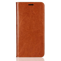 Leather Case Stands Flip Cover L03 Holder for Huawei Y9 (2018) Orange