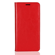 Leather Case Stands Flip Cover L03 Holder for Huawei Y9 (2018) Red