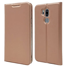 Leather Case Stands Flip Cover L03 Holder for LG G7 Rose Gold