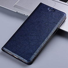 Leather Case Stands Flip Cover L03 Holder for LG K22 Blue
