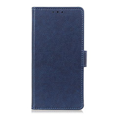 Leather Case Stands Flip Cover L03 Holder for LG Velvet 5G Blue