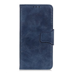 Leather Case Stands Flip Cover L03 Holder for Motorola Moto E6s (2020) Blue