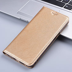 Leather Case Stands Flip Cover L03 Holder for Motorola Moto E7 Plus Gold