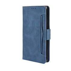 Leather Case Stands Flip Cover L03 Holder for Motorola Moto Edge Plus Blue