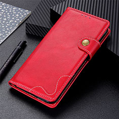 Leather Case Stands Flip Cover L03 Holder for Motorola Moto G 5G Red