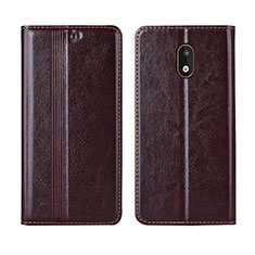 Leather Case Stands Flip Cover L03 Holder for Nokia 1.3 Brown