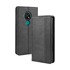 Leather Case Stands Flip Cover L03 Holder for Nokia 7.2 Black